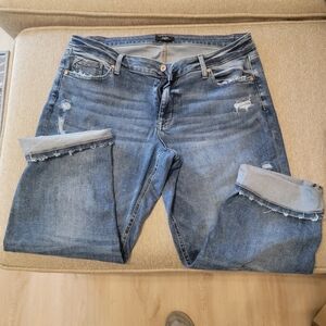 Maurices Blue Boyfriend Jeans with Rolled Hems